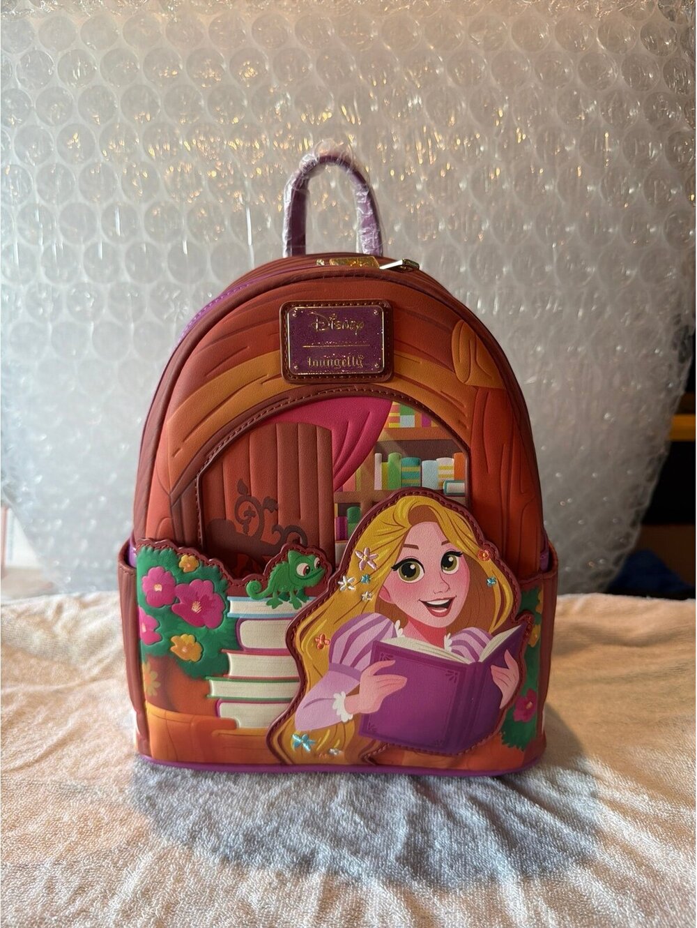 Loungefly Disney Tangled Rapunzel Books Mini Backpack NWT